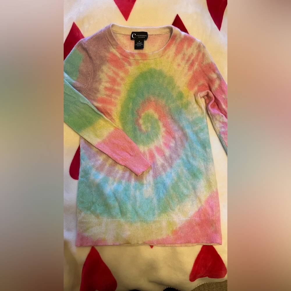 C by Bloomingdale’s Cashmere Pastel Tie-Dye Sweater